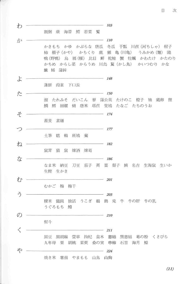 寛永七年刊　和歌食物本草　現代語訳　江戸時代に学ぶ食養生5右側