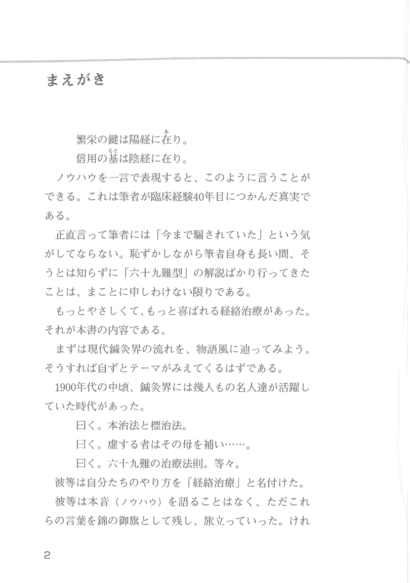 鍼灸院の患者が増える　即効・陽経治療1左側