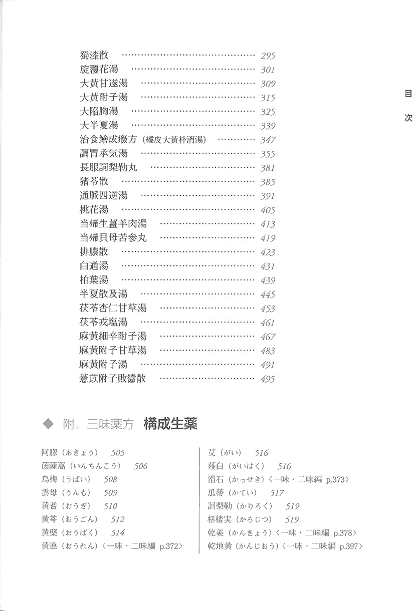 「傷寒・金匱」薬方大成　三味編２右側